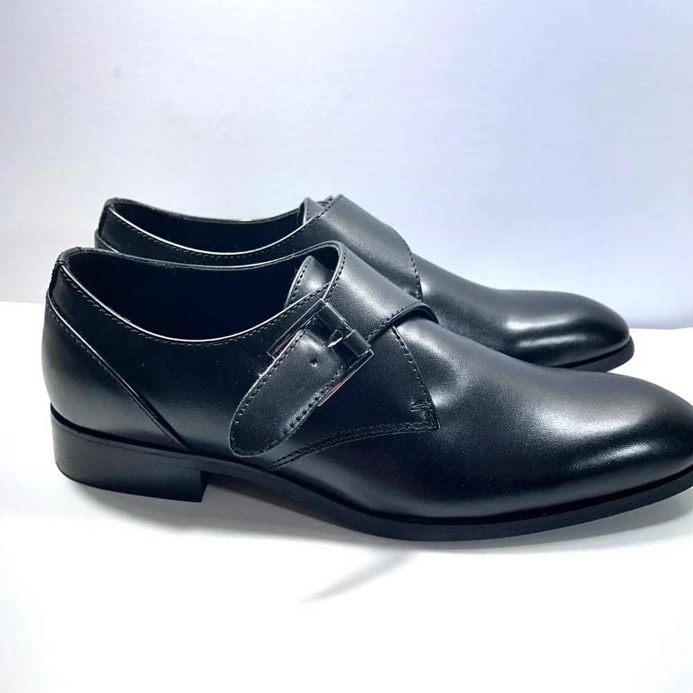 Alfani ‎ Elijah Single Monk Strap Men's Shoe Black 8M